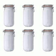 LE PARFAIT lot de 6 bocaux en verre 1.5l 900508 - vert 3039660002366