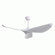 Merax ventilateur de plafond Ø 132 cm sans éclairage, 6 vitesses, télécommande, été-hiver, moteur DC silencieux, blanc - blanc plastique W3852P381817