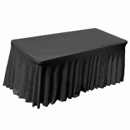 Nappe housse pour table 162cm noire