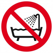 Ne pas utiliser dans une baignoire / une douche d.300mm TALIAPLAST | 622307 Ne pas utiliser dans une baignoire / une douche d.300mm TALIAPLAST | 622307