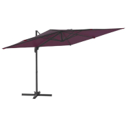 PARASOL MEUBLE DE JARDIN CANTILEVER À LED 400 X 300 CM ROUGE BORDEAUX 02_0008169 PARASOL MEUBLE DE JARDIN CANTILEVER À LED 400 X 300 CM ROUGE BORDEAUX 02_0008169