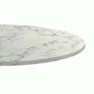 Restootab Plateau Ø120 decor marbre olympo - blanc Bois manufacturé PL-R120M-MB.OLYM Restootab Plateau Ø120 decor marbre olympo - blanc Bois manufacturé PL-R120M-MB.OLYM