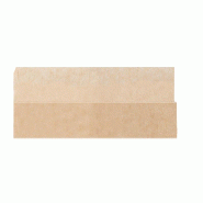 Sachet ouvert 2 côtés p/ wraps papier ingraissable 30x13/7cm naturel - par 500