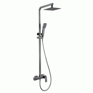 STELLAMEUBLES Ensemble de douche monocommande Pisa Gris Anthracite - 8435668033411