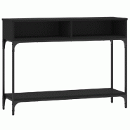 Table console noir 100x30,5x75 cm bois d'ingénierie Modèle Orion Pure - 833388