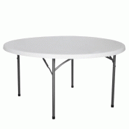 Table pliante ronde HDPE Nimes Ø180x74 - Table pliante ronde HDPE Nimes Ø180x74 -