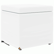 Tabouret Blanc Cuir Synthétique et Bois Composite Modèle Apex Urban Pro - 8721359493054