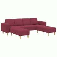 VidaXL Canapé de salon 3 pcs Bordeaux Polyester Modèle Vega Master Concept - Matériau naturel 3335115