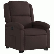 VidaXL Fauteuil inclinable électrique marron foncé tissu Modèle Kervessia - 3204193