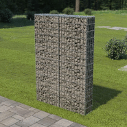 Vidaxl mur à gabion avec couvercles acier galvanisé 100 x 20 x 150 cm 143579