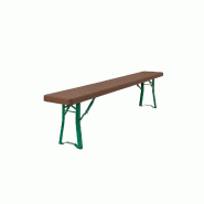 ZOWN Banc pliant professionnel Munich Bench 220 x 30 cm - marron plastique SP-PC-27