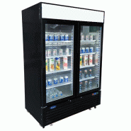 Armoire réfrigérée vitrée positive Noir 2 portes 1300L Atosa