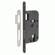 Boitier de serrure encastrable à cylindre pour porte d'entrée, axe 50mm, bouts ronds, pêne dormant seul - THIRARD - gris 3150260917062 Boitier de serrure encastrable à cylindre pour porte d'entrée, axe 50mm, bouts ronds, pêne dormant seul - THIRARD - gris 3150260917062