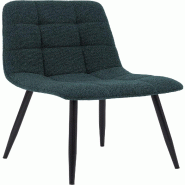 CLP Chaise de Salle à Manger Antibes Tissu Teddy Tissu HBT: 84x45x55 cm Bleu - bleu textile 327735