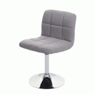 Décoshop26 - Chaise de salle à manger pivotante en tissu gris clair pieds chromé 04_0002298 - gris 3000268232691 Décoshop26 - Chaise de salle à manger pivotante en tissu gris clair pieds chromé 04_0002298 - gris 3000268232691