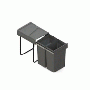 Emuca 8200623 Bac De Tri Sélectif A Montage Inférieur Et Extraction Manuelle Pour élément De Cuisine Recycle, 2x25litres, Plast - gris 8432393338675 Emuca 8200623 Bac De Tri Sélectif A Montage Inférieur Et Extraction Manuelle Pour élément De Cuisine Recycle, 2x25litres, Plast - gris 8432393338675