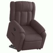 Fauteuil inclinable marron foncé tissu Modèle Pelvina - 8721012178090