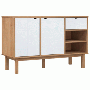 Helloshop26 - Buffet bahut commode armoire meuble de rangement organisateur cuisine salle de séjour salon et 114 x 43 x 73,5 cm bois 02_0036186 - Boi