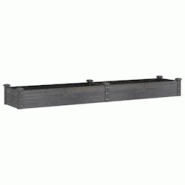 Helloshop26 - Jardinière bac lit surélevé plantes fleurs terrasse jardin de jardin doublure 240 x 45 x 25 cm bois massif sapin gris 02_0039844 - 30 Helloshop26 - Jardinière bac lit surélevé plantes fleurs terrasse jardin de jardin doublure 240 x 45 x 25 cm bois massif sapin gris 02_0039844 - 30