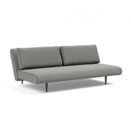 INNOVATION LIVING  CANAPE LIT DESIGN UNFURL LOUNGER CONVERTIBLE 200*140 CM TISSU BOUCLÉ ASH GREY