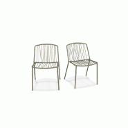 Lot de 2 chaises in & out BRIS - olive