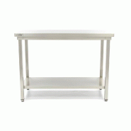 Maxima Table en acier inoxydable - 100 x 70 cm - hauteur réglable – 100 × 70 × 90 cm - AKS-09364006