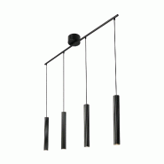 Nordlux Suspension VICO 4-Rail Métal Noir, H.40 - IP20 - GU10 / Intérieur - noir métal 5704924018398