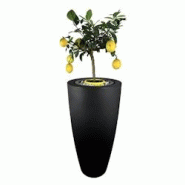 PLAST'UP ROTOMOULAGE Pot de fleurs conique delight 200l - NOIR - noir 0669014882035