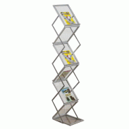 Porte brochures pliant Zigzag 6xA4 + sac Porte brochures pliant Zigzag 6xA4 + sac