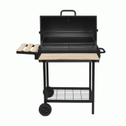 RED DECO barbecue à charbon 76x33.5cm avec chariot kentucky - noir 3760093549639