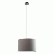 ROSSINI ILLUMINAZIONE Vivien Rossini Group Suspension Avec Abat-Jour Cylindrique Gris - Structure En Métal Noir - Douille E27, Puissance 75W, Ip20 -