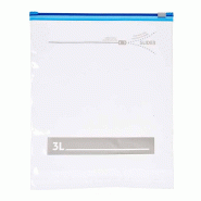 San Ignacio - LEKNES - 15 sacs à fermeture zip multi-usages 3L - transparent SANR436