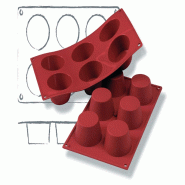 Schneider - Moules à gâteaux, Muffin, Ø 69 mm, Hauteur : 35 mm - rouge silicone 115011