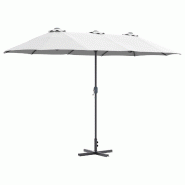 VidaXL Parasol de jardin Sable 370 x 197 x 239 cm Modèle Boréal Panorama Ligne - 42003367