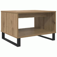 VidaXL Table basse chêne artisanal 60 x 50 x 40 cm Bois d'ingénierie Modèle Polaris Concept Plus - 879613