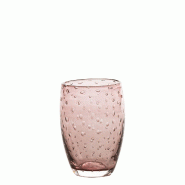 Zafferano Bolicante Lot de 6 Verres Tumbler en Verre Soufflé à la Bouche Couleur Améthyste avec Décoration à Bulles d'Air Effet Tradition Muranai
