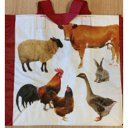 100 Sacs pour sortie de caisses réutilisables en PP tissé 120gr/m2, personnalisables - SSCPPTBC-EV04/2ANM_0