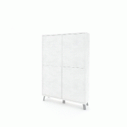 AQA Design Buffet haut VENBRUK en mélamine pierre blanche L.108 P.41 H.161 MP07035 - multicolore Bois manufacturé MP07035
