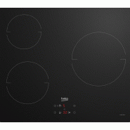 BEKO Table De Cuisson à Induction 60cm 3 Foyers 5900w Noir hii63400mt - noir 8690842285684