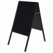 BI-OFFICE Chevalet ardoise Noir double face, cadre en bois - Format L60 x H90 cm - noir DKT30404042-999 BI-OFFICE Chevalet ardoise Noir double face, cadre en bois - Format L60 x H90 cm - noir DKT30404042-999