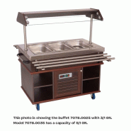 Buffet chaud dim1900x700x1400  gn 5/1 - Combisteel - 6153300490485