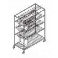 Chariot porte bac - artiplast - en inox 304 - gastro ct020030001