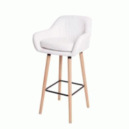 Décoshop26 - Tabouret de bar chaise de comptoir avec repose-pieds x1 en PVC blanc 04_0005296 - blanc 3000131732693 Décoshop26 - Tabouret de bar chaise de comptoir avec repose-pieds x1 en PVC blanc 04_0005296 - blanc 3000131732693