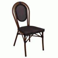 Emh Chaise de terrasse professionnelle Bastille empilable – aluminium et textilène – usage chr intérieur/extérieur - aluminium BISCHBASTILTEXTILGR