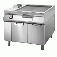 Fry-top électrique lisse sur coffre avec portes, tableau de contrôle sur deux côtès 1000x1100x870 mm - VIRTUS - 4068875007377