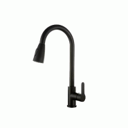 Gasfrit – Robinet extensible premium 3 voies en acier inoxydable noir mat pour osmose, mitigeur avec rotation 360° et 3 connexions, bec haut - noir Gasfrit – Robinet extensible premium 3 voies en acier inoxydable noir mat pour osmose, mitigeur avec rotation 360° et 3 connexions, bec haut - noir