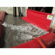 Barrière de porte et fenêtre anti-inondation pare-o® | niveau d'eau jusqu'à 1 mètre - longueur 1,50 mètres et 2,80 mètres - en polyester enduit de pvc souple - se fixe au mur