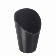 Pot à frites PP réemployable LOOP Ø8,2x12cm gris anthracite - par 120