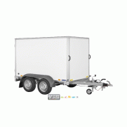 Remorque fourgon en bois SARIS - GO 255 132 2000 2 - 2 essieux roues extérieures - PTAC : 2000 Kg - 255 x 132 x H150 cm - Reference -FOURGON_CARGO_1300_BLANC