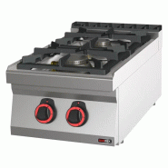 RM GASTRO Fourneau à gaz 2x brûleur sans soubassement REDFOX - SP 70/04 G - REDFOX - 0615402363600